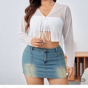 White Sheer Long Sleeve